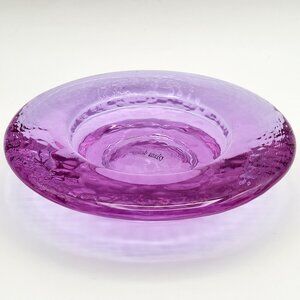 Fire and Light Hand-Blown Lavendar Glass Candle HolderHome Art Glass